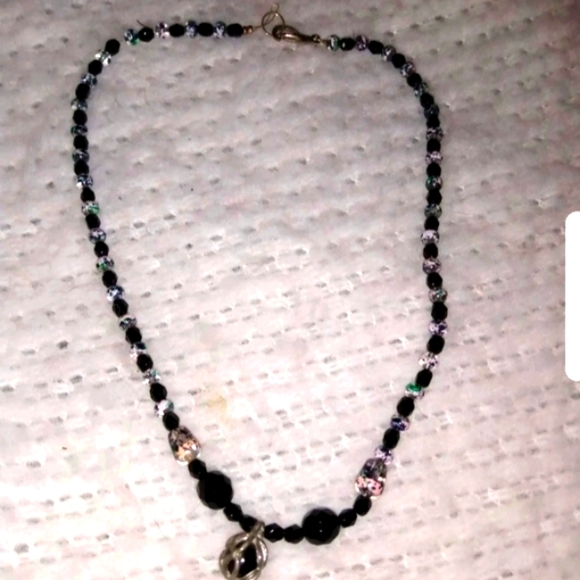 Women's H/M Black & Black/Pink Beaded Necklace - Picture 9 of 16